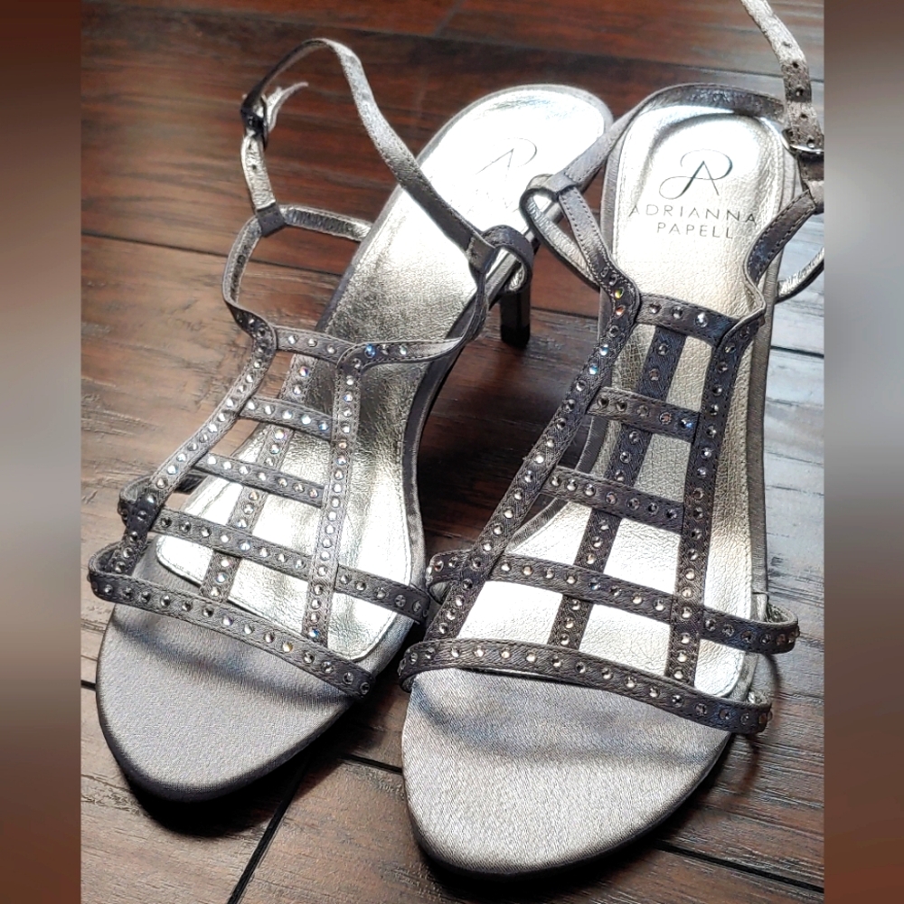Women's silver evening shoes